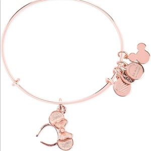Rose Gold Alex and Ani Minnie Mouse bracelet